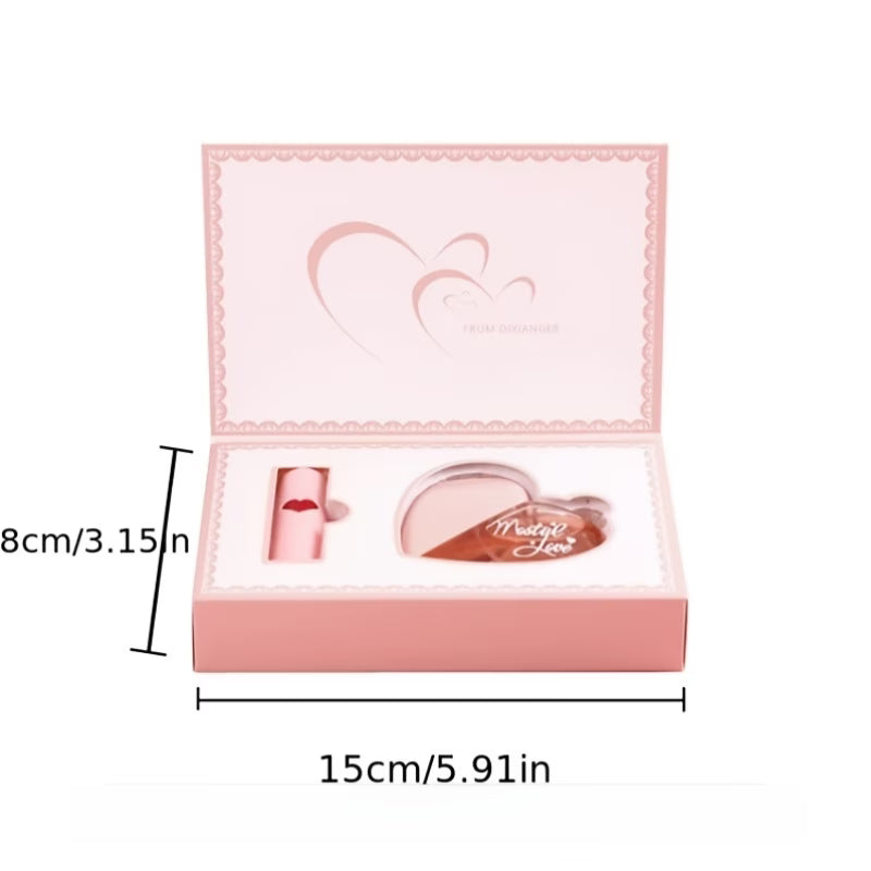 Long-Lasting Floral Perfume & Heart Lipstick Gift Set