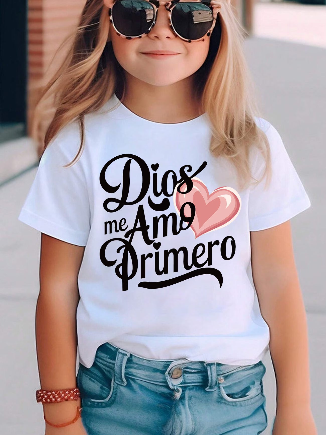 👧 Camiseta de Verano para Niñas – Estilo Casual con Letras