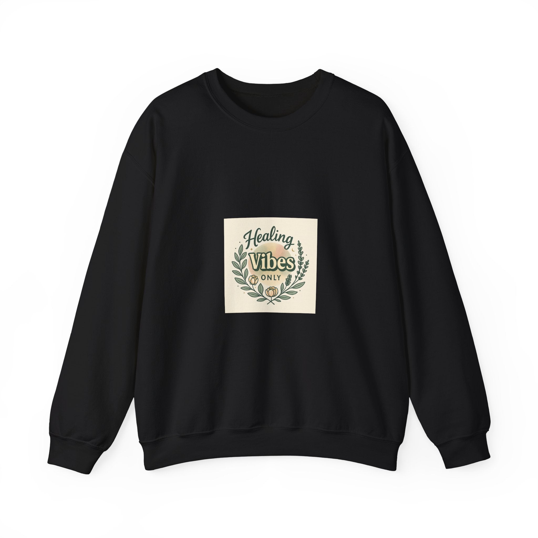 Healing Vibes Crewneck Sweatshirt — Positive Wellness Graphic Pullover