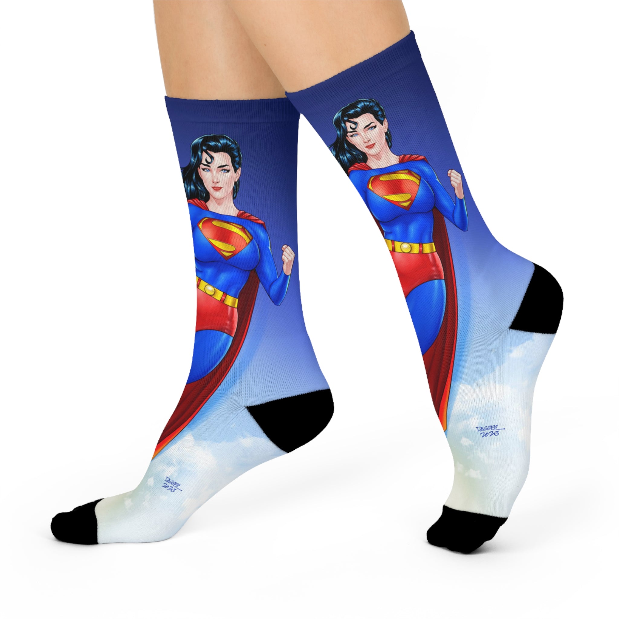 Superhero Cushioned Crew Socks | Fun Gift for Comic Fans, Cozy Indoor Wear, Perfect for Birthdays, Holidays & Everyday Style