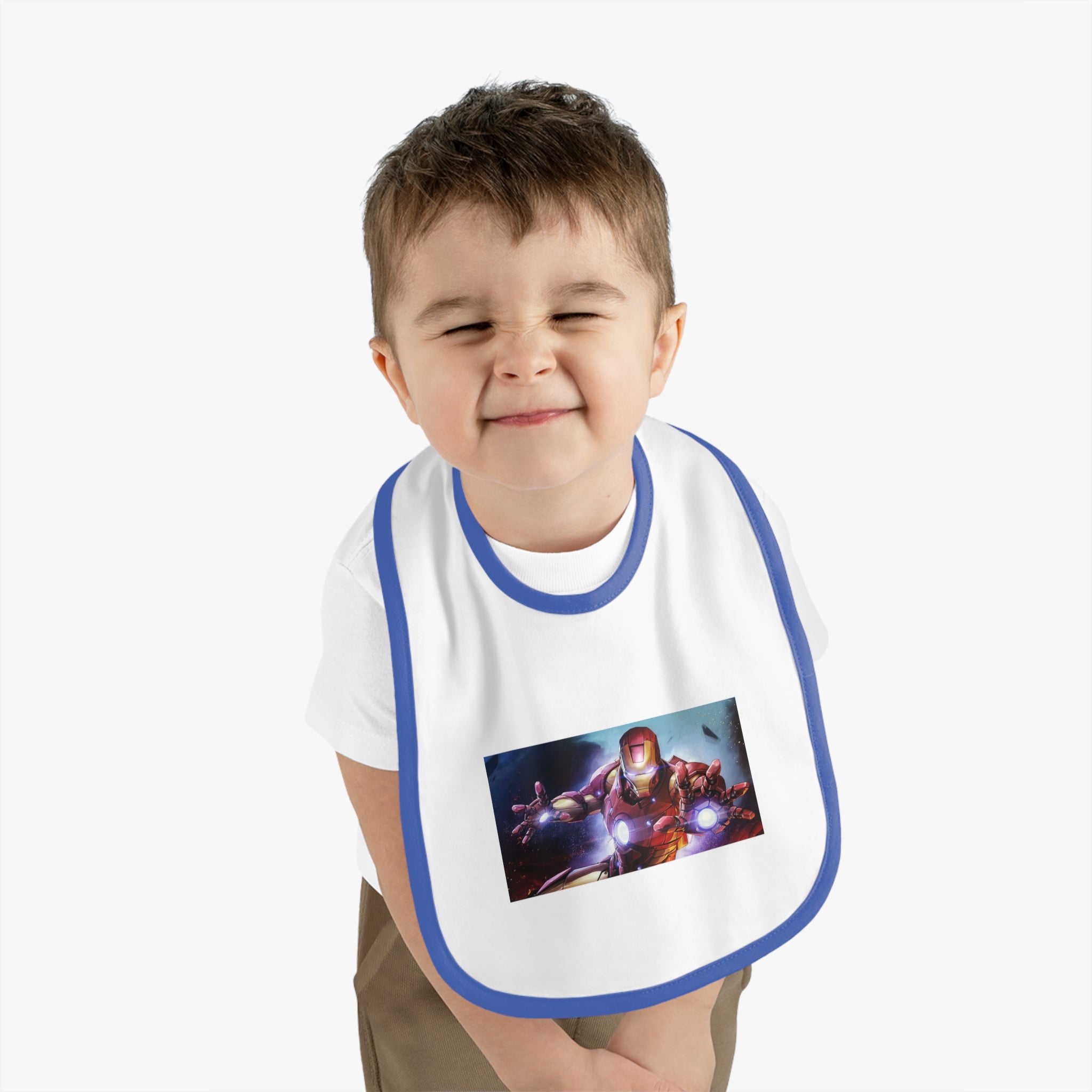 Iron Man Baby Bib - Marvel Infant Bib, Cute Baby Feeding Accessories, Superhero Gifts for Boys, Fun Baby Shower Gift, Cute & Practical Bib