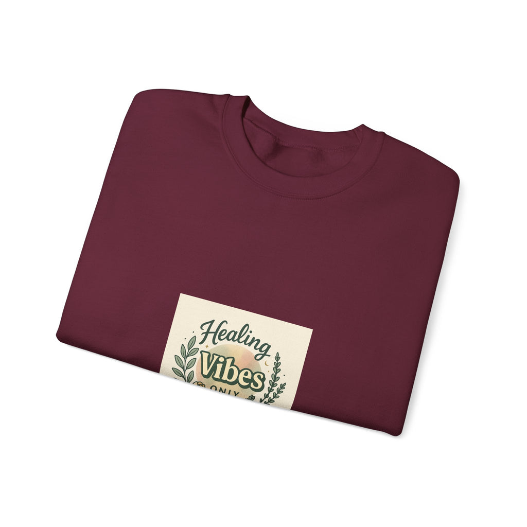 Healing Vibes Crewneck Sweatshirt — Positive Wellness Graphic Pullover