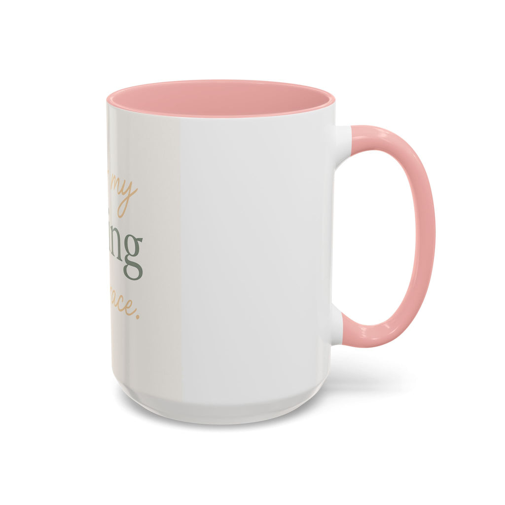 Mug - Healing with Grace Accent Coffee Mug, Inspirational Self-Care Tea Mug