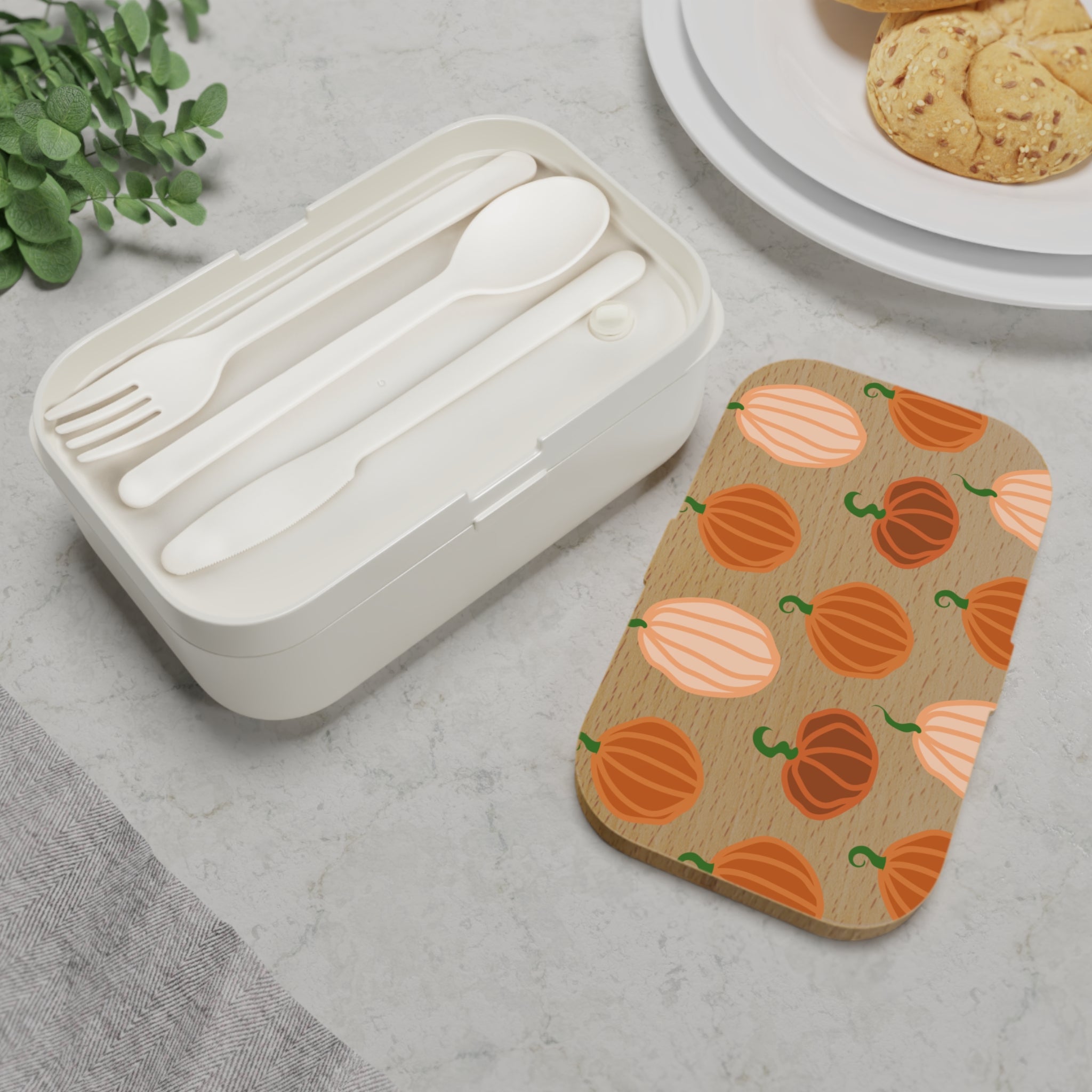 Autumn Pumpkin Bento Lunch Box | Fall Food Storage, Eco-Friendly Container, Cute School Accessory, Seasonal Kitchenware