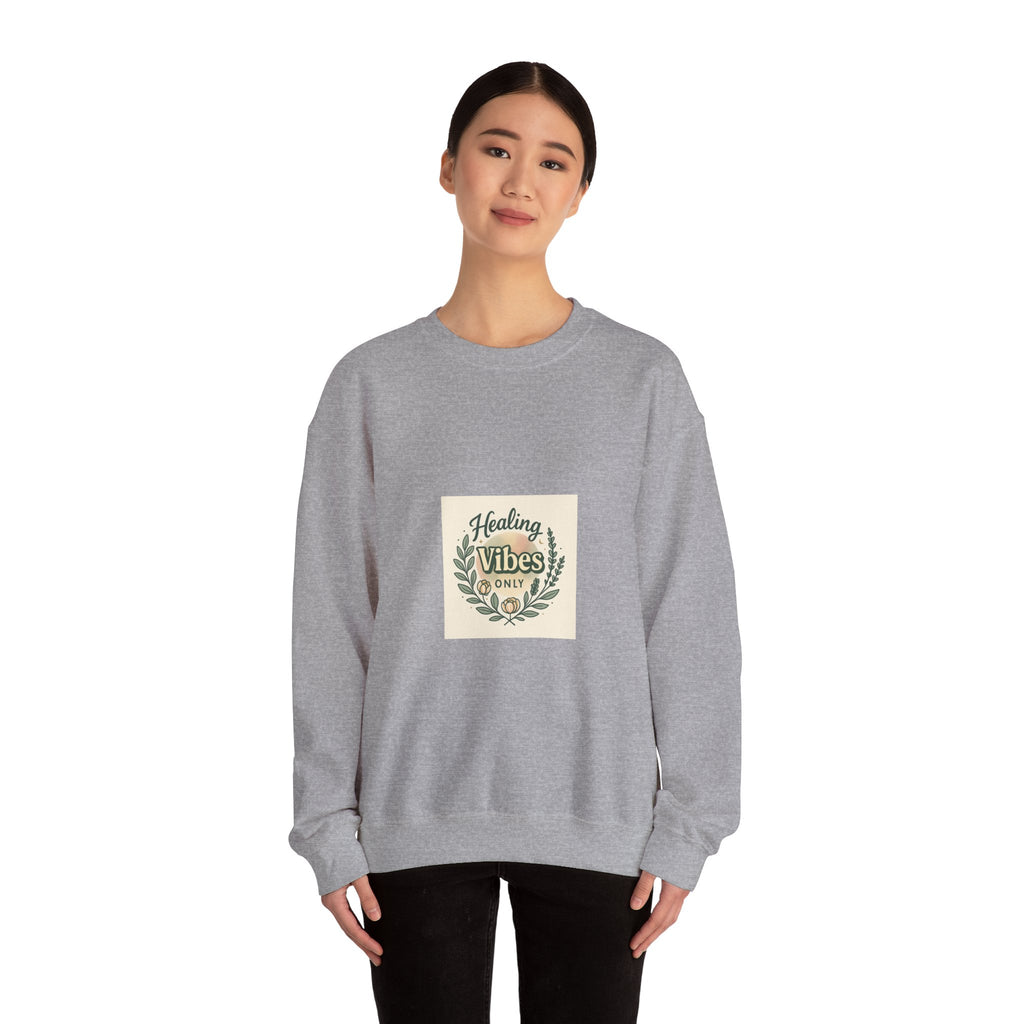 Healing Vibes Crewneck Sweatshirt — Positive Wellness Graphic Pullover