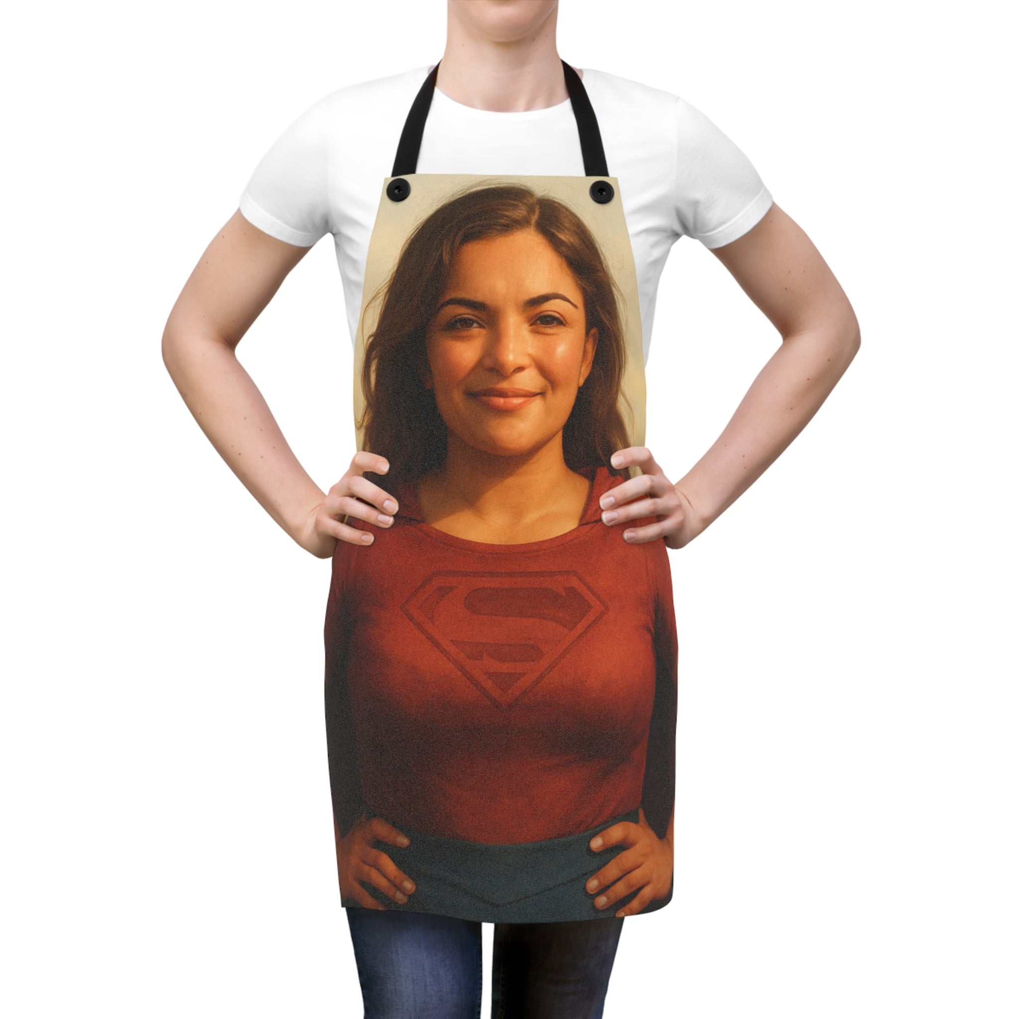 Superhero Themed Apron, Personalized Cooking Gift, Fun Kitchen Attire, Unique Gift for Her, Marvel-Inspired Cooking