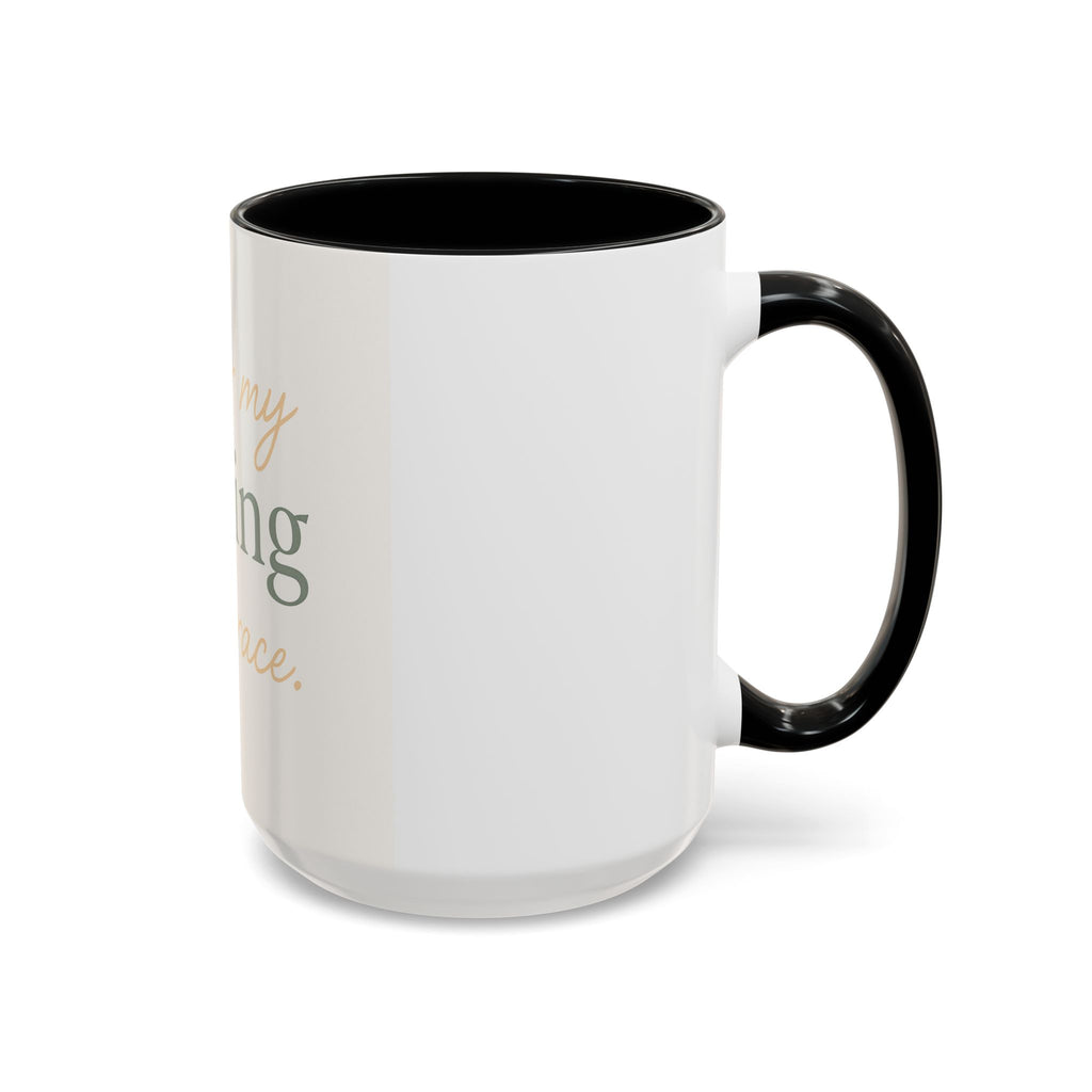 Mug - Healing with Grace Accent Coffee Mug, Inspirational Self-Care Tea Mug