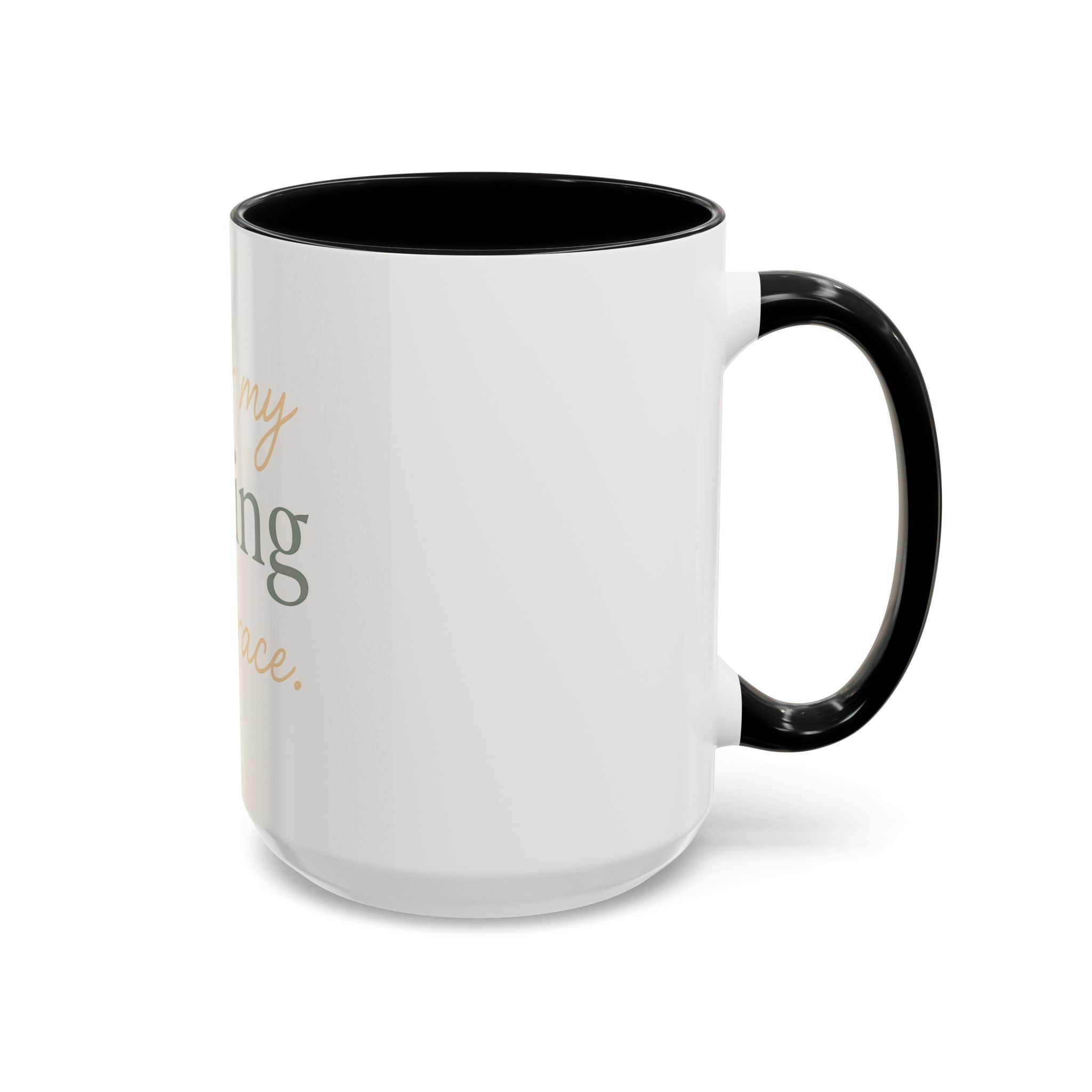 Mug - Healing with Grace Accent Coffee Mug, Inspirational Self-Care Tea Mug