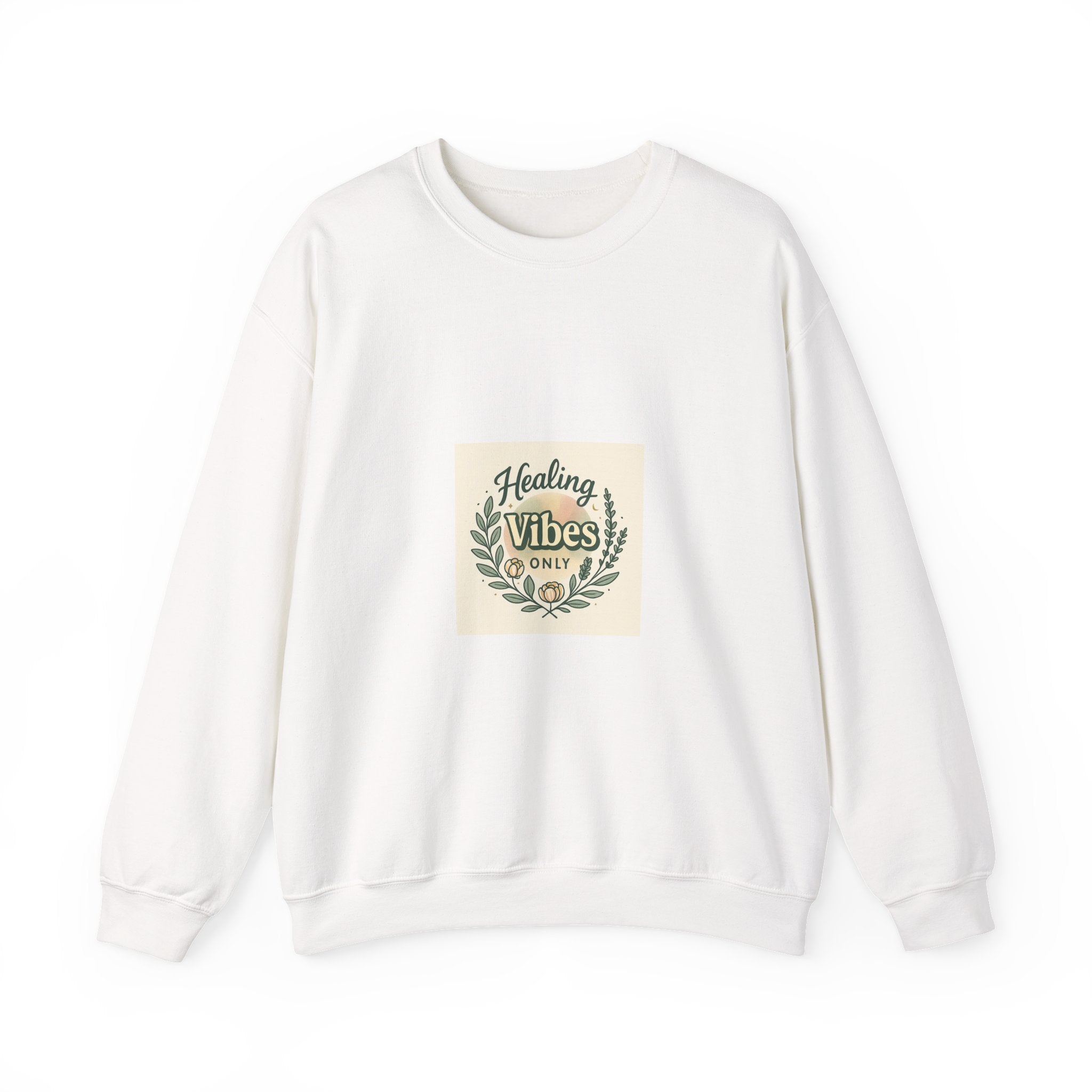 Healing Vibes Crewneck Sweatshirt — Positive Wellness Graphic Pullover