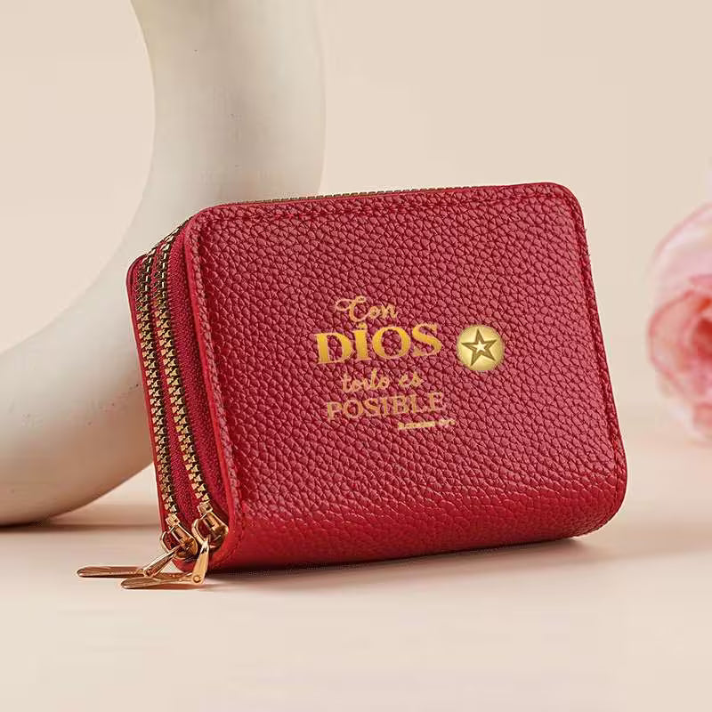 ✝️ Portatarjetas Mujer – “Con Dios Todo Es Posible”