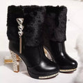 ✨ Women’s Rhinestone Chunky Heel Winter Boots ✨