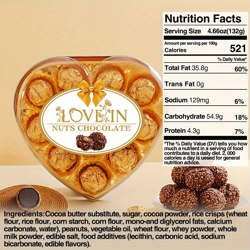 Love Gift Set featuring heart-shaped chocolates