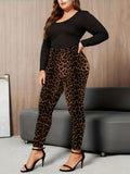 Plus Size Leopard Print Leggings – Soft & Comfortable