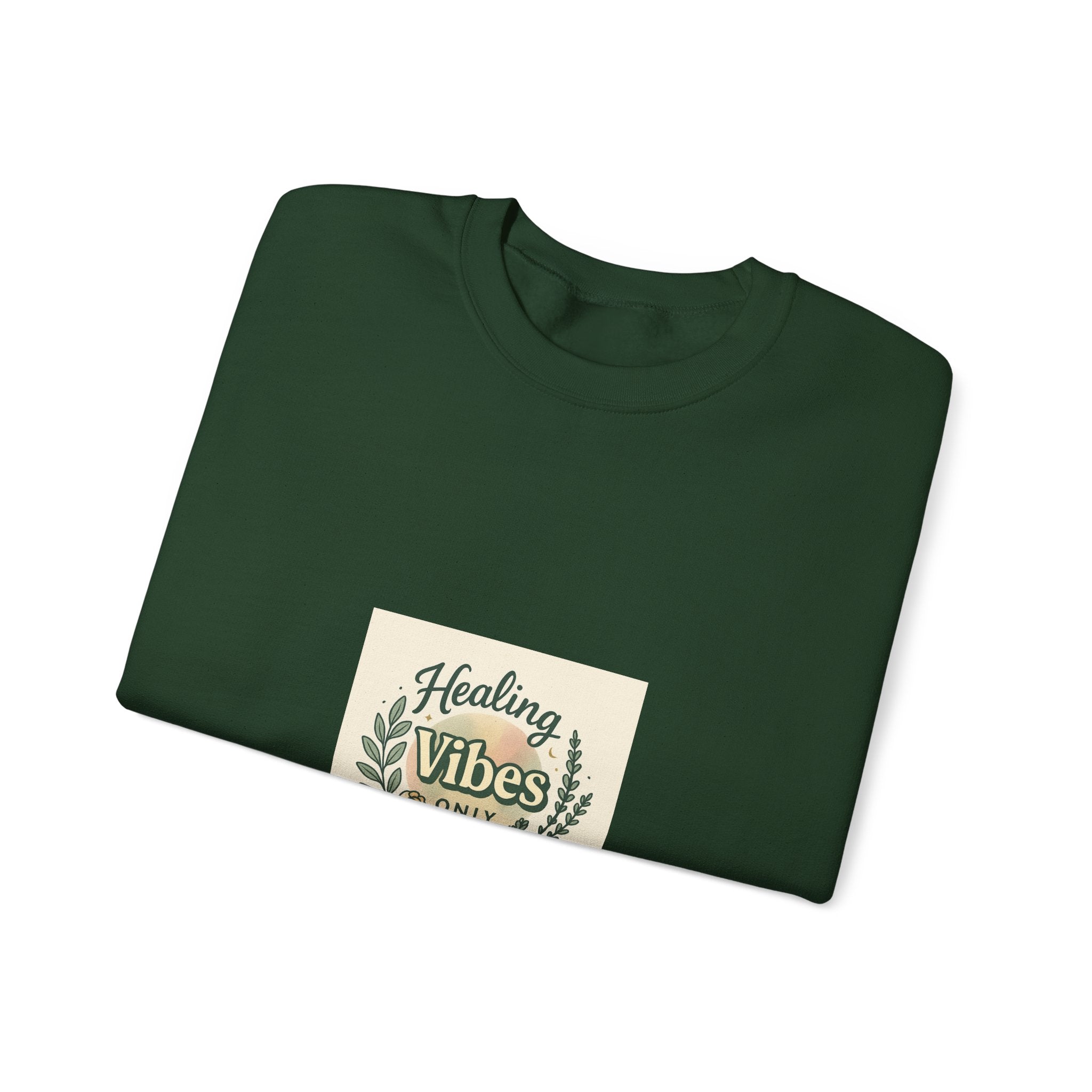 Healing Vibes Crewneck Sweatshirt — Positive Wellness Graphic Pullover