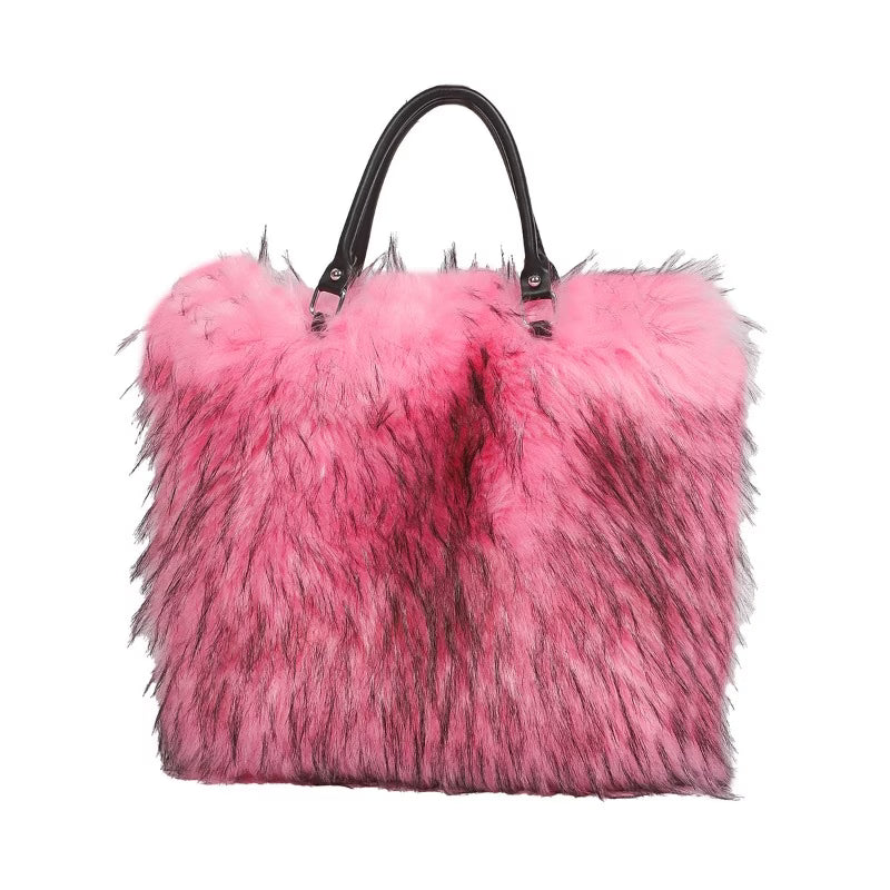 Ultra‑Soft Faux Fur Plush Handbag – Luxury Tote & Shoulder Bag | Cozy, Stylish & Versatile