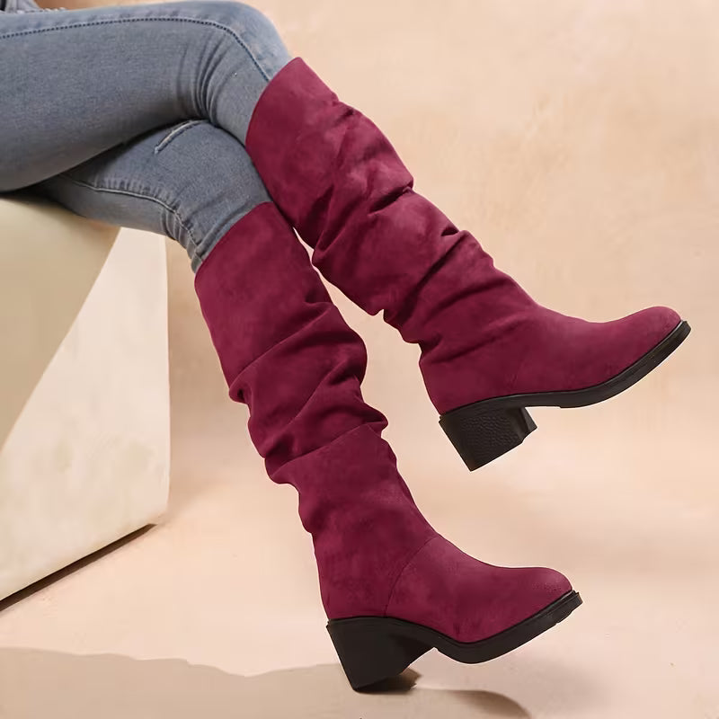 Women’s Minimalist Classic Ankle Boots – Comfortable Thick Heel Design