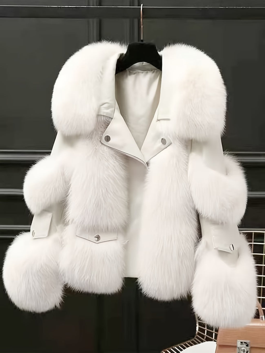 Women’s & Men’s Warm Artificial Fur Coat Jacket – Full-Zip Winter Outerwear