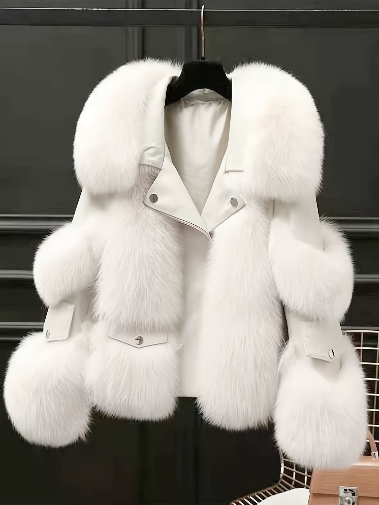 Women’s & Men’s Warm Artificial Fur Coat Jacket – Full-Zip Winter Outerwear