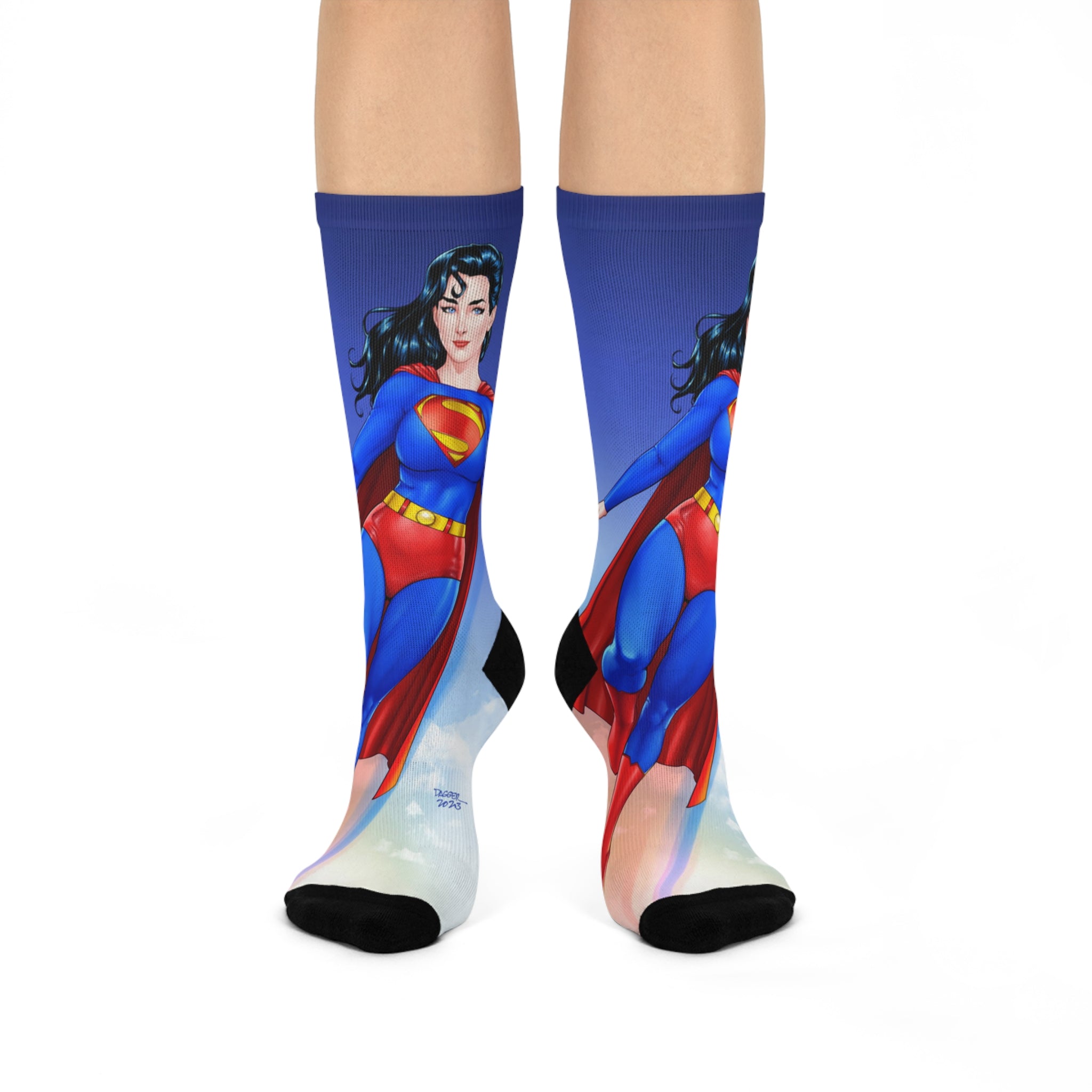 Superhero Cushioned Crew Socks | Fun Gift for Comic Fans, Cozy Indoor Wear, Perfect for Birthdays, Holidays & Everyday Style