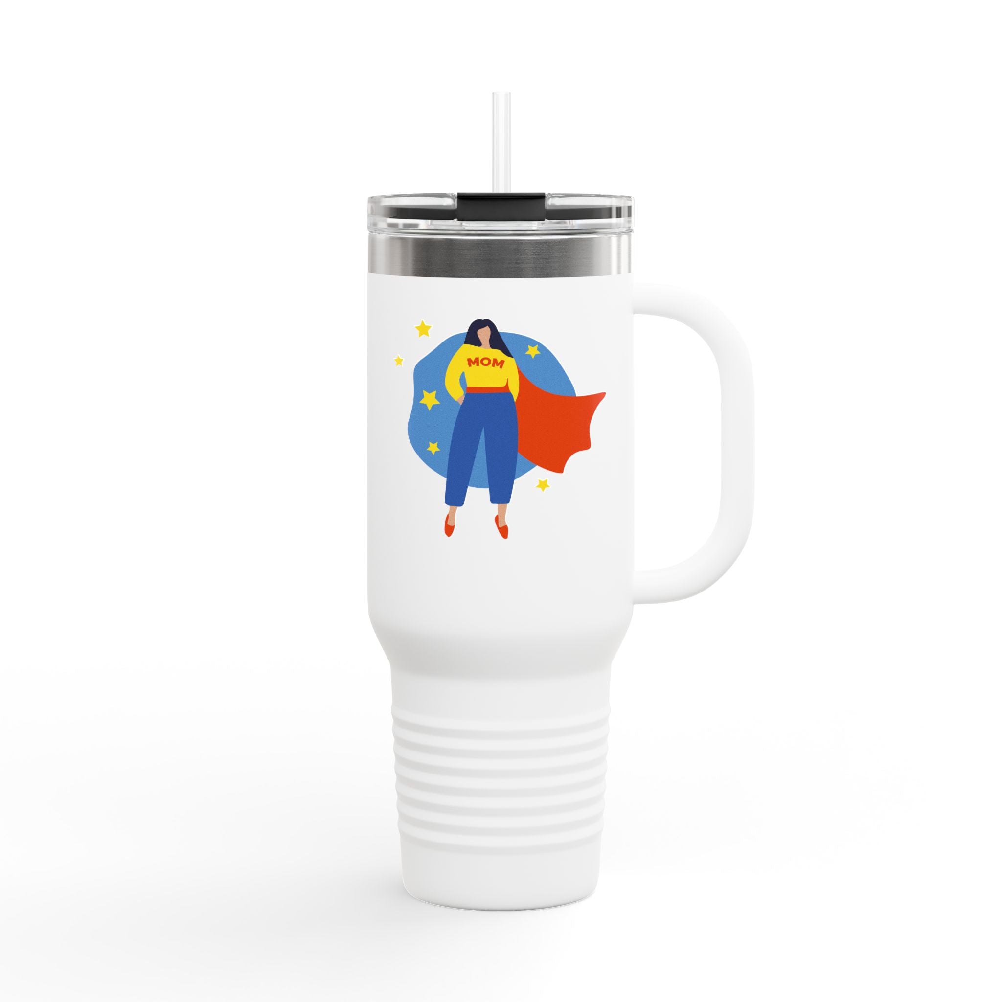 Superhero Insulated Travel Mug - 40oz, Coffee Thermos, Outdoor Drinkware, Gift for Moms, BPA-Free Tumbler, Fun Travel Cup
