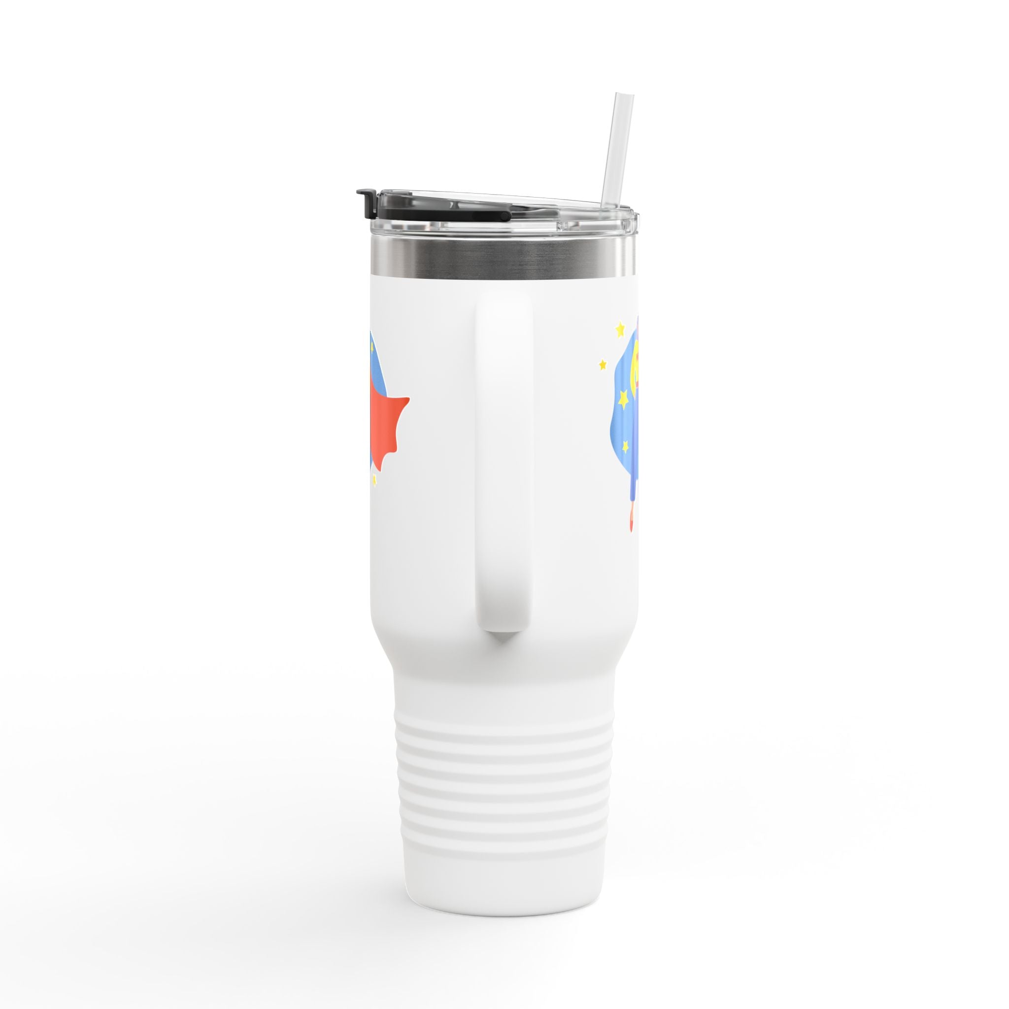 Superhero Insulated Travel Mug - 40oz, Coffee Thermos, Outdoor Drinkware, Gift for Moms, BPA-Free Tumbler, Fun Travel Cup