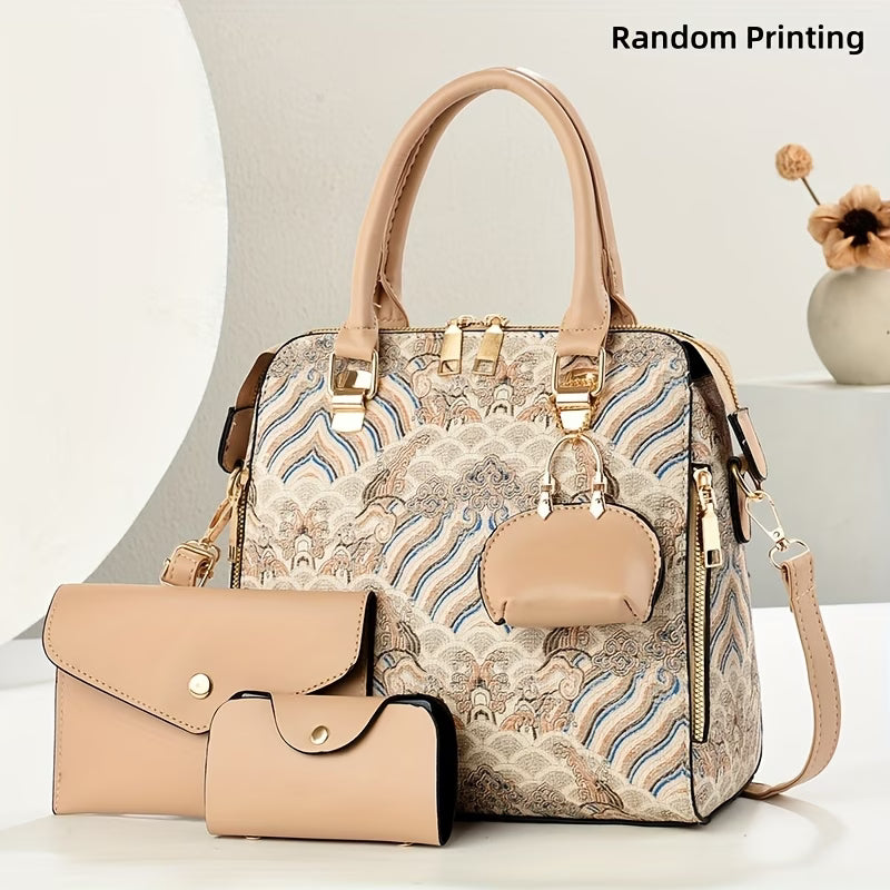 3-Piece Women’s Handbag Set – Vintage Embroidered Bags, Minimalist & Elegant Design