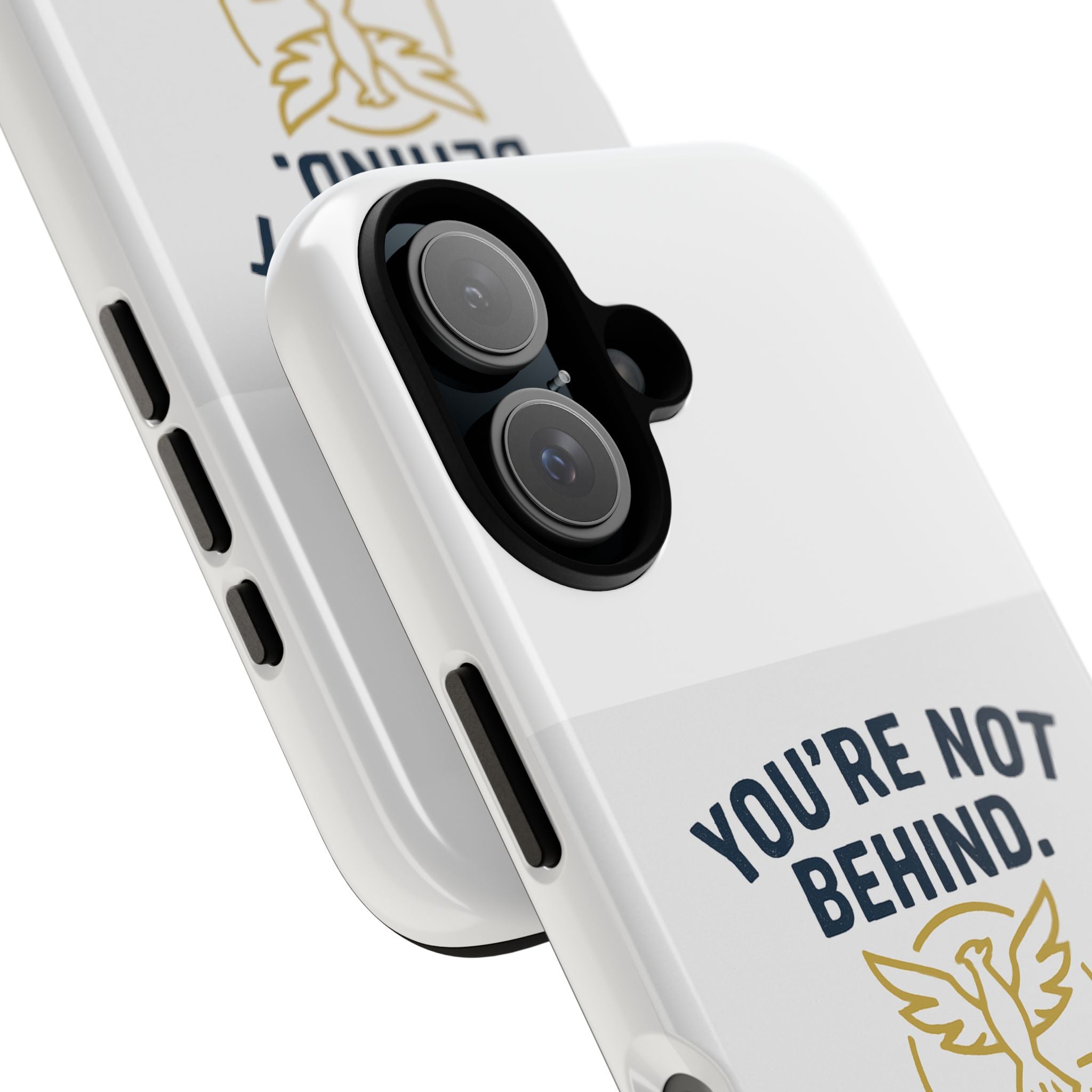 Motivational Phone Case — "You're Not Behind. Rebuilding." Durable Protective Cover