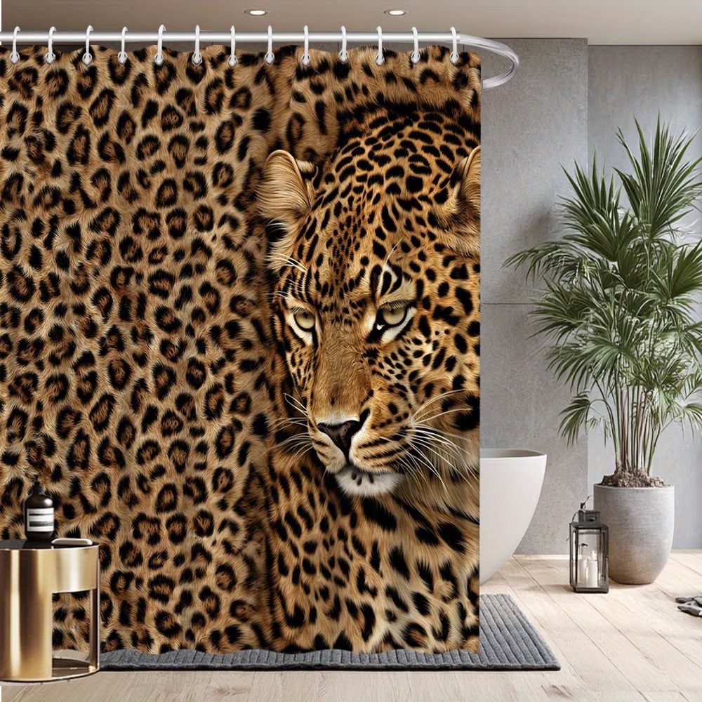 Leopard Print Shower Curtain – Wild Animal Theme
