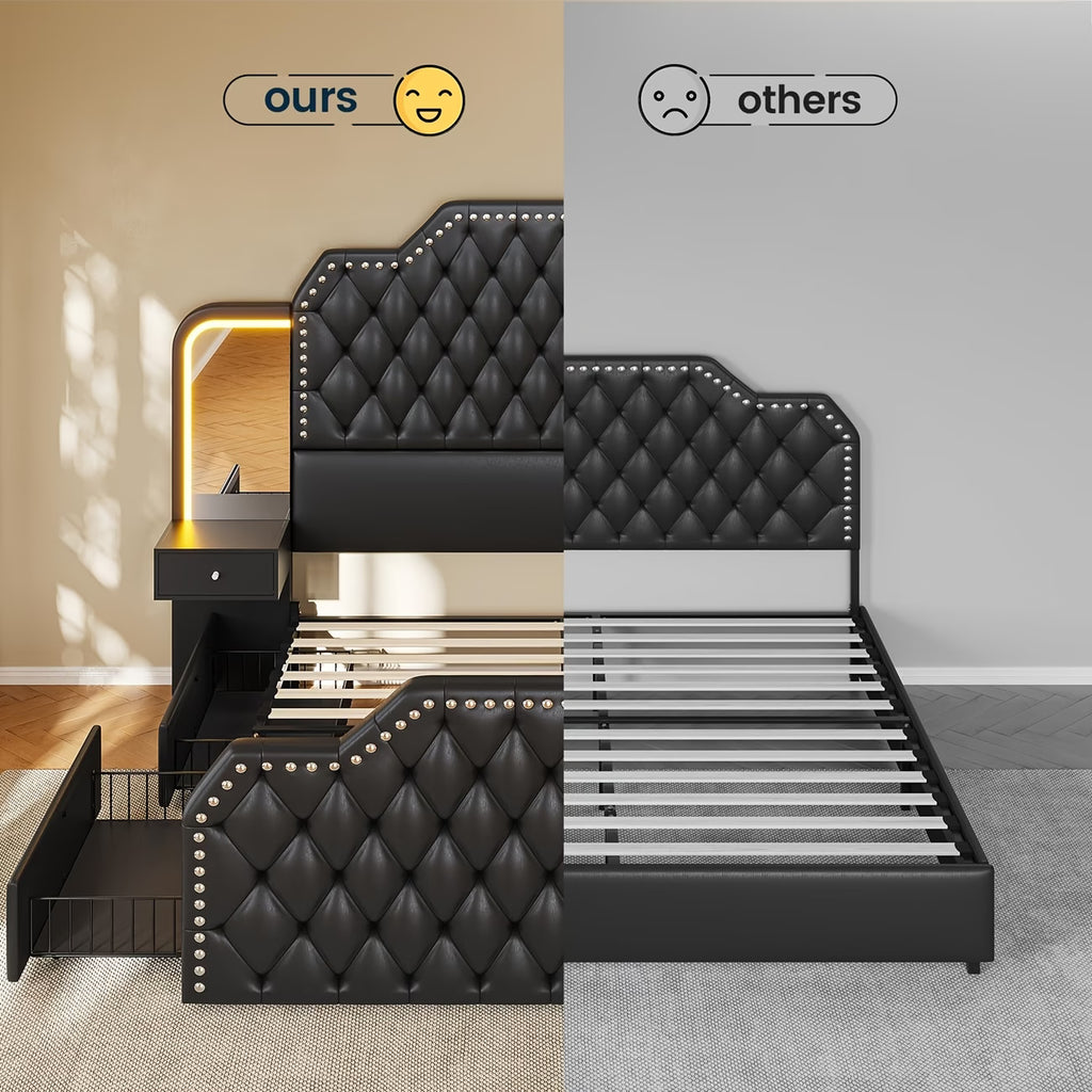 Luxury Queen Bed Frame Set – Fast 2-Day Delivery 🚚