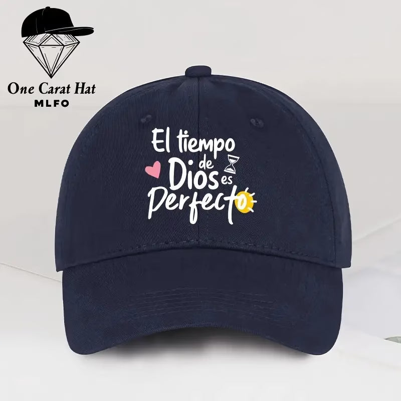 ✝️ Gorra Unisex “Tiempo del Perfecto de Dios” – Estilo Casual