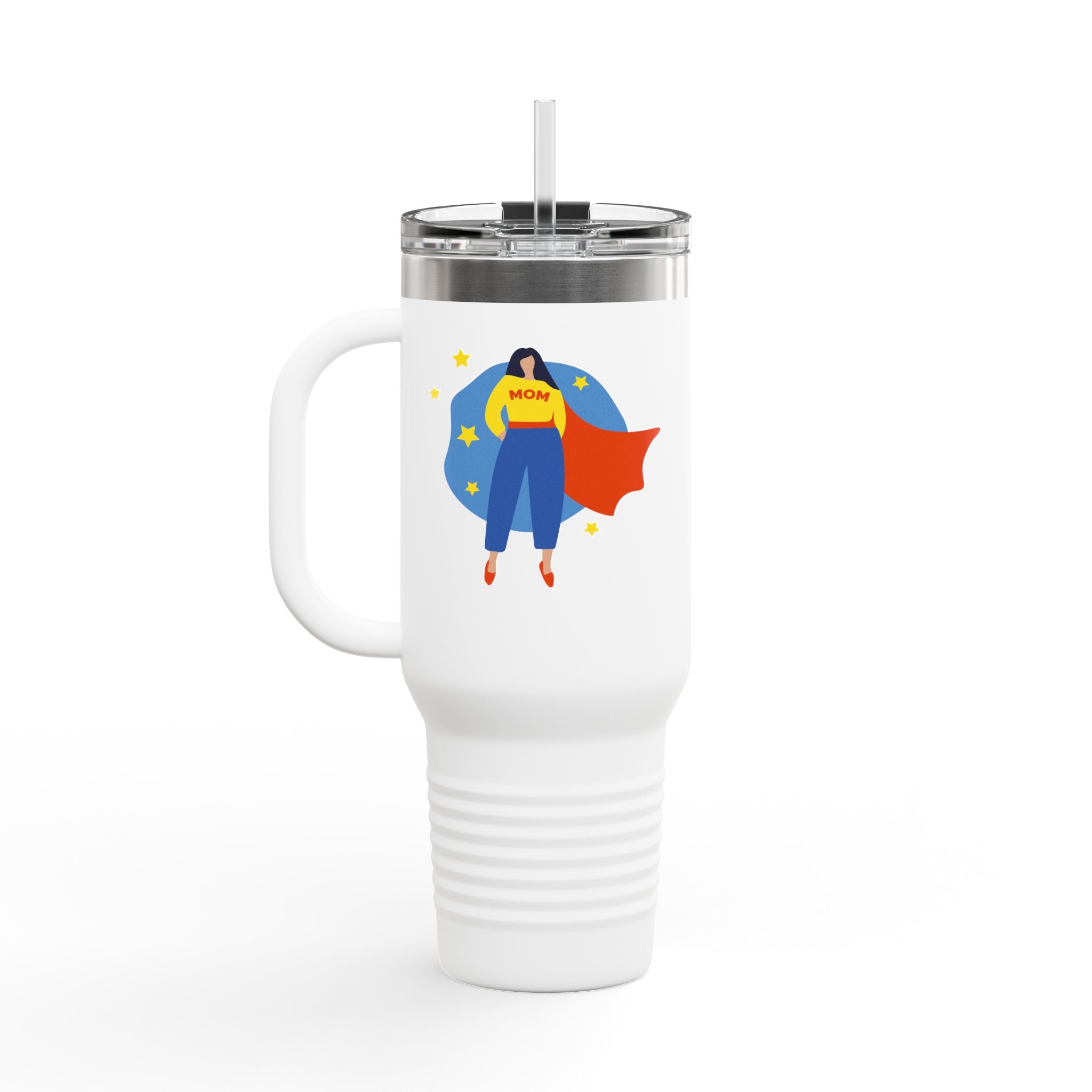 Superhero Insulated Travel Mug - 40oz, Coffee Thermos, Outdoor Drinkware, Gift for Moms, BPA-Free Tumbler, Fun Travel Cup