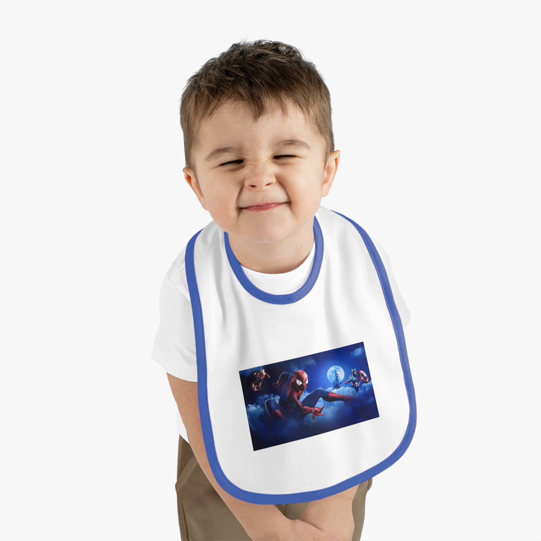 Superhero Baby Bib - Spiderman Design, Fun Gift for New Parents, Toddler Accessories, Baby Shower Present, Kids Feeding Bib
