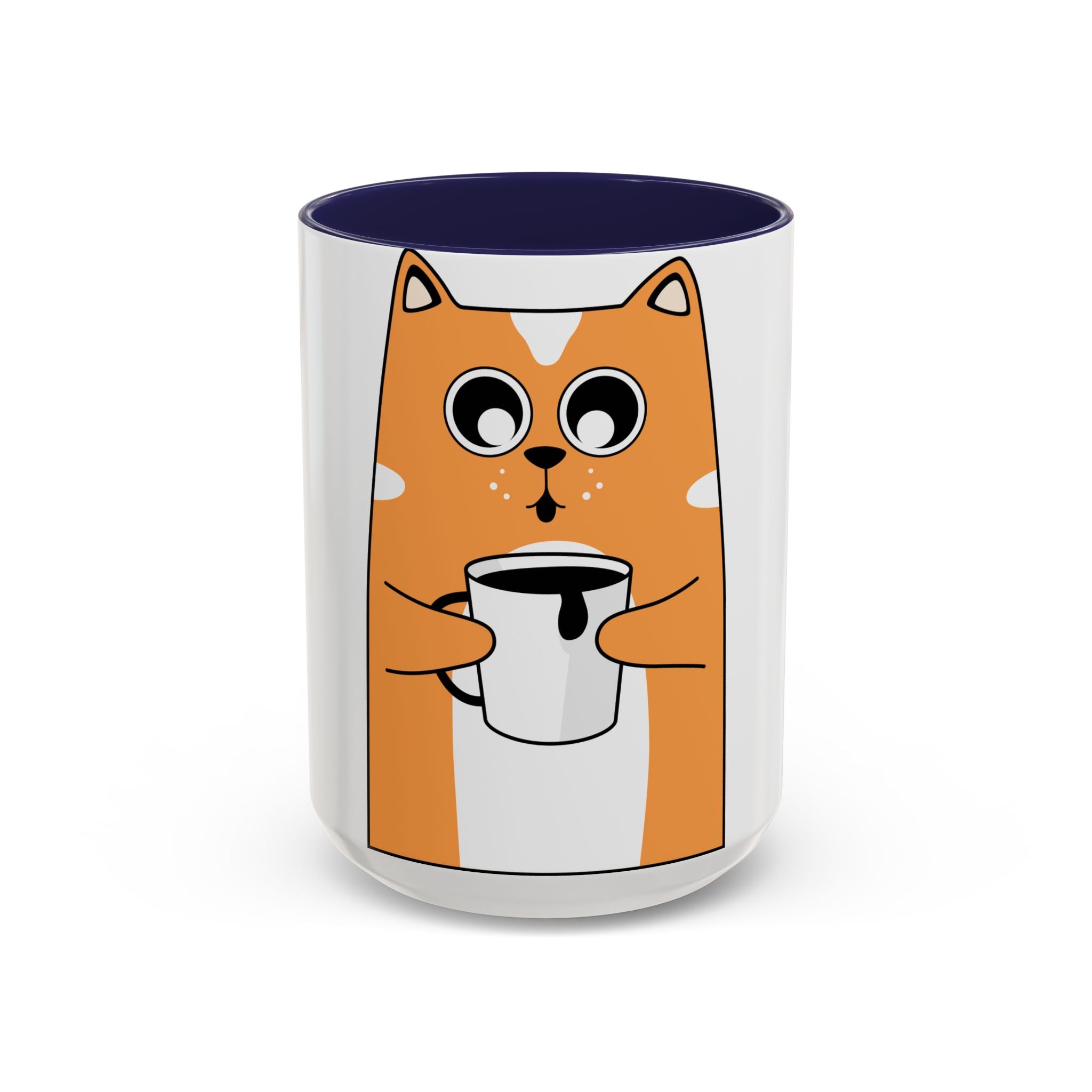 Cute Cat Coffee Mug – Adorable Accent Mug for Cat Lovers, Perfect Gift for Birthdays, Holidays, and Cozy Mornings