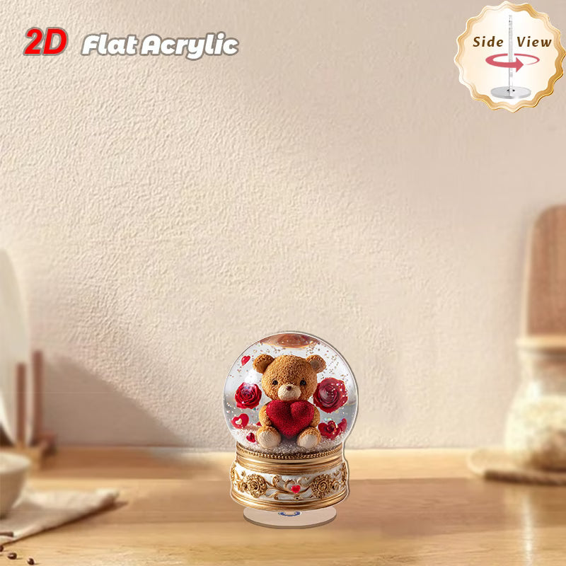 Rotating Snow Globe Desktop Ornament