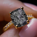 ✨ Women’s Golden Square Ring with Thanksgiving Prayer ✨