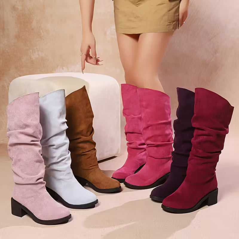 Women’s Minimalist Classic Ankle Boots – Comfortable Thick Heel Design