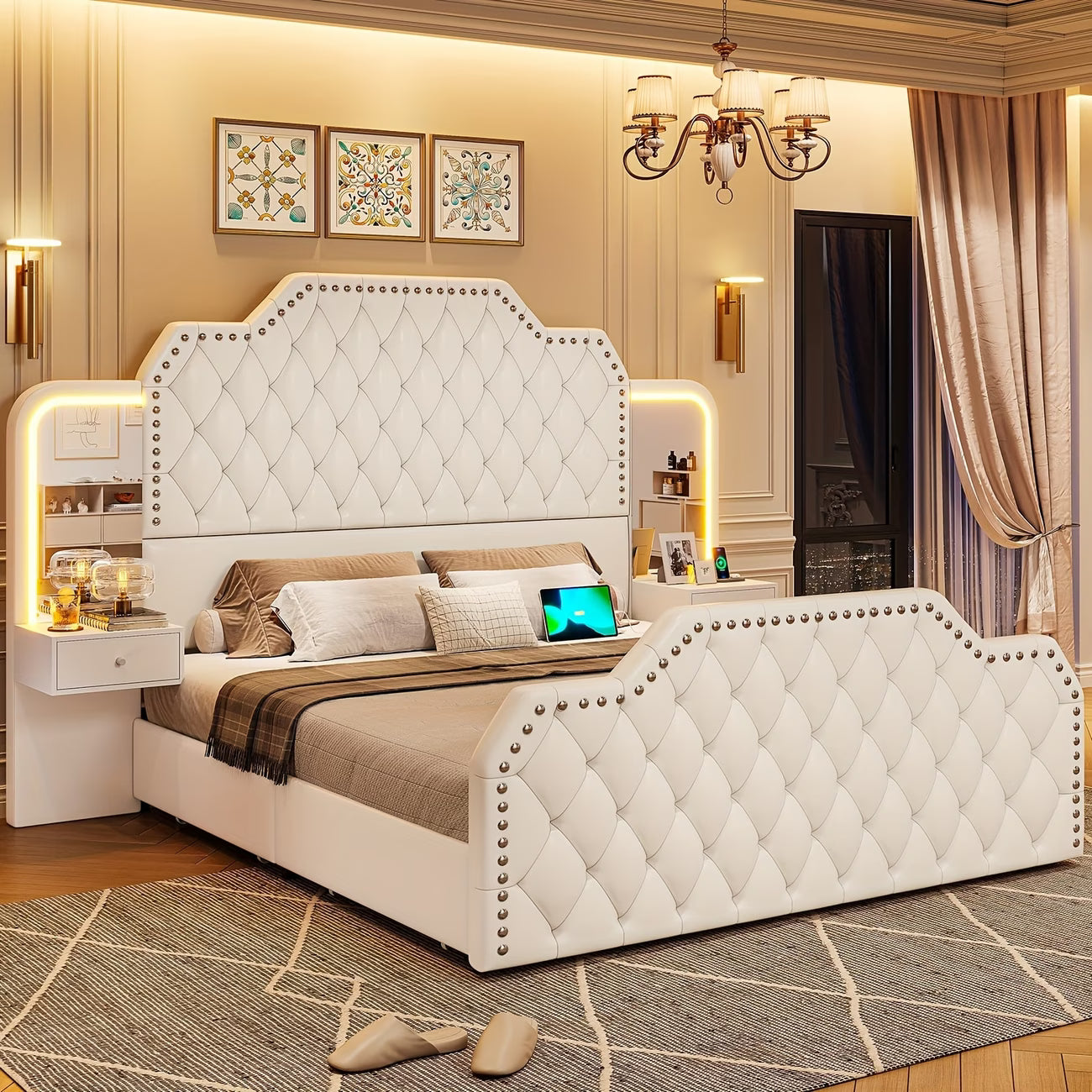 Luxury Queen Bed Frame Set – Fast 2-Day Delivery 🚚