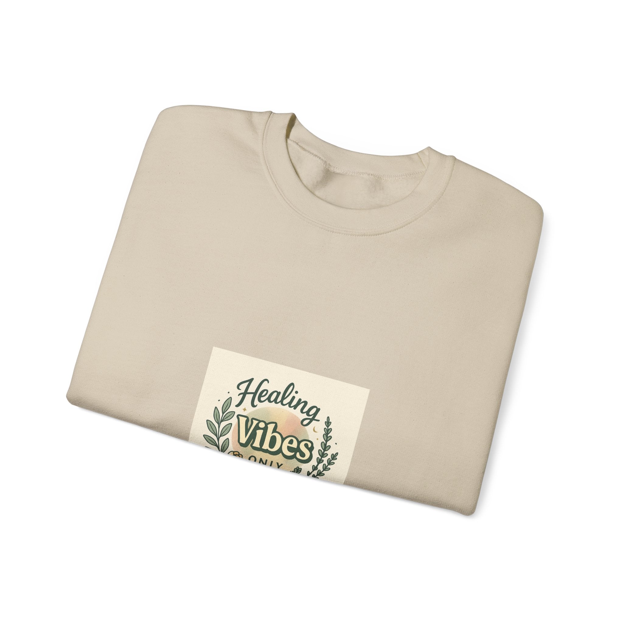 Healing Vibes Crewneck Sweatshirt — Positive Wellness Graphic Pullover
