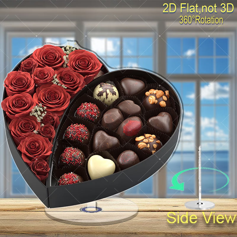 2D Rotating Heart-Shaped Gift Box