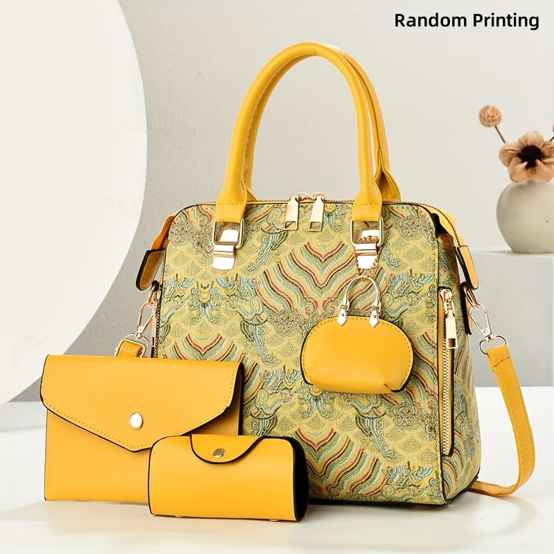 3-Piece Women’s Handbag Set – Vintage Embroidered Bags, Minimalist & Elegant Design