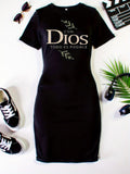 ✝️ Vestido Camiseta Mujer – “Con DIOS Todo es Posible”