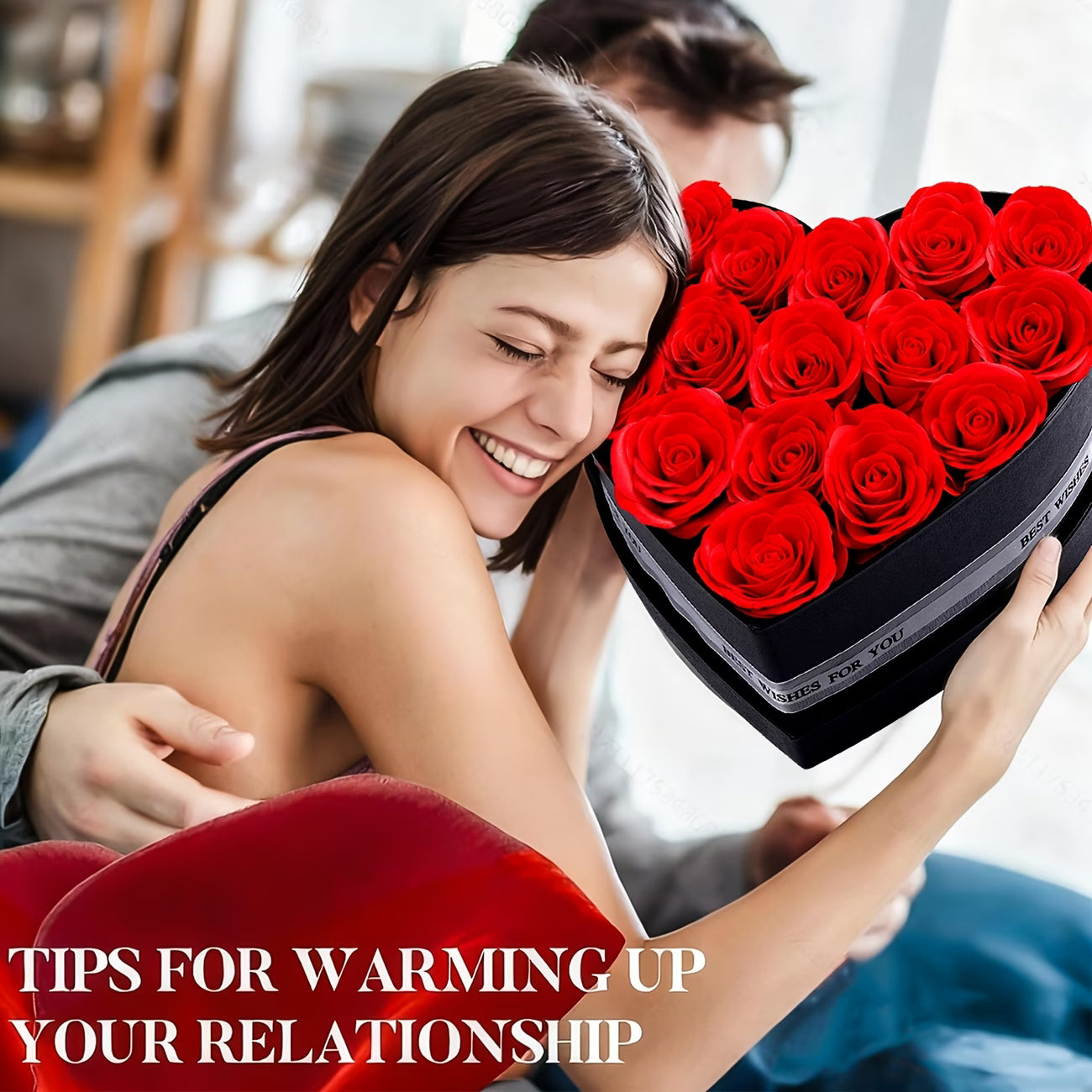 16-Piece Preserved Red Rose Set