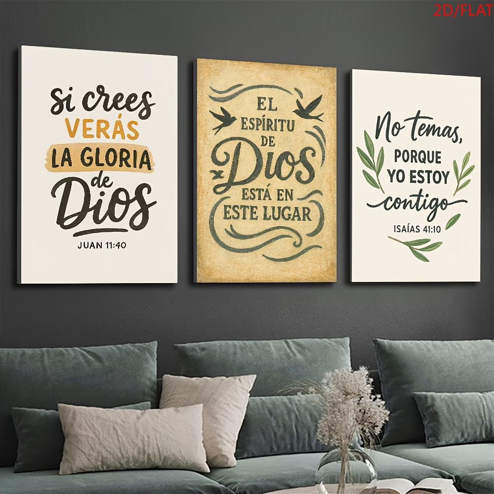 ✝️ Set de 3 Cuadros Religiosos en Español – “Soy un Hijo de Dios”