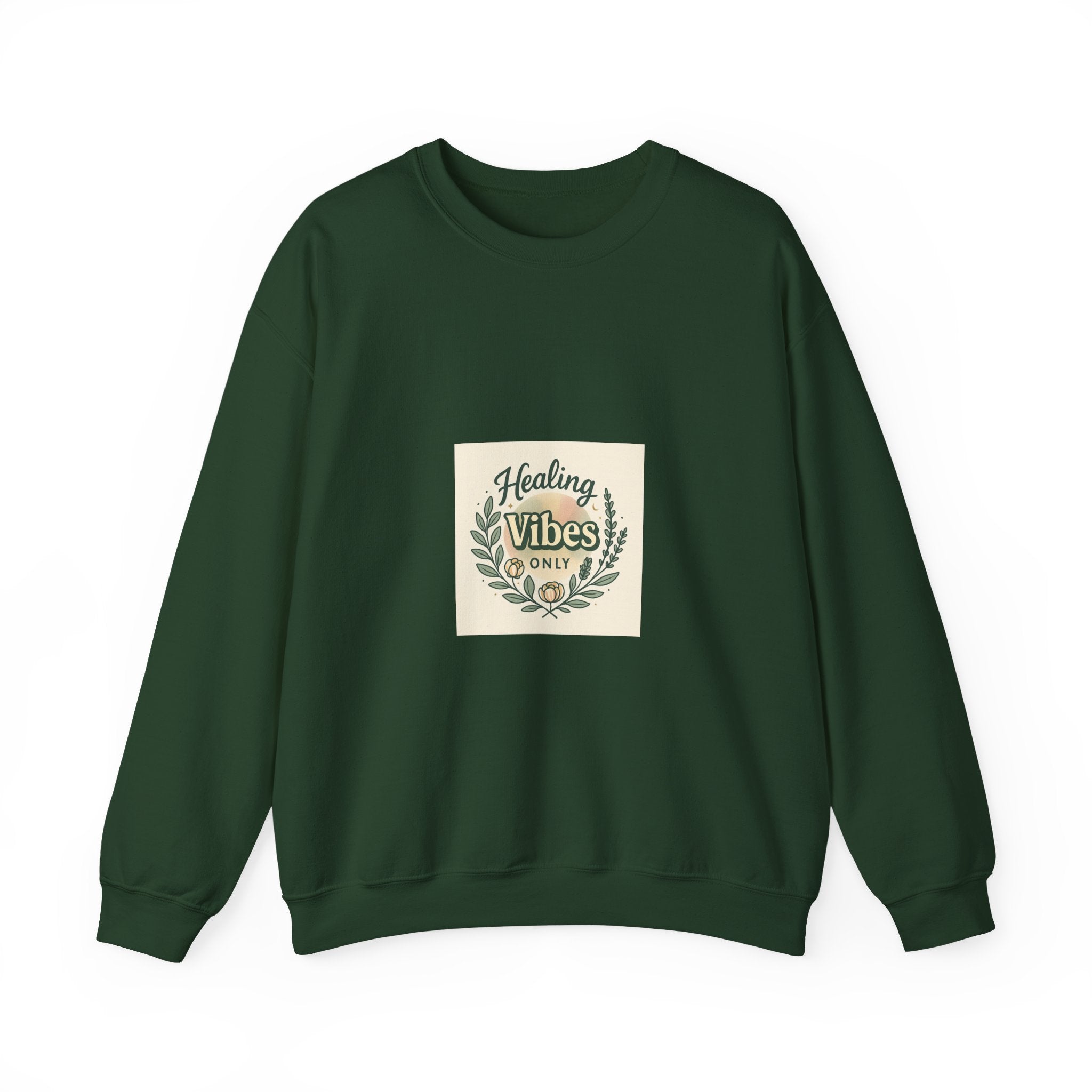 Healing Vibes Crewneck Sweatshirt — Positive Wellness Graphic Pullover