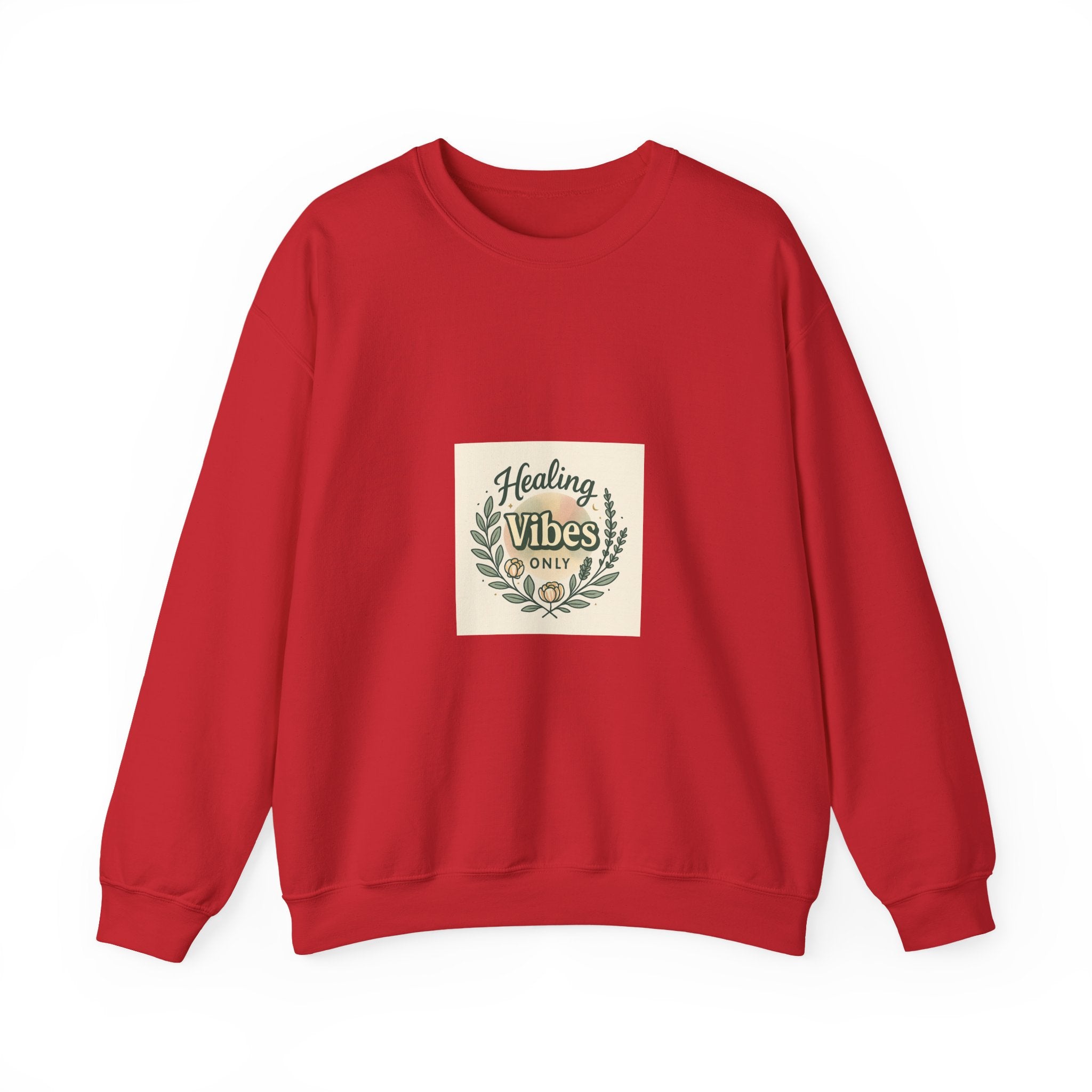 Healing Vibes Crewneck Sweatshirt — Positive Wellness Graphic Pullover
