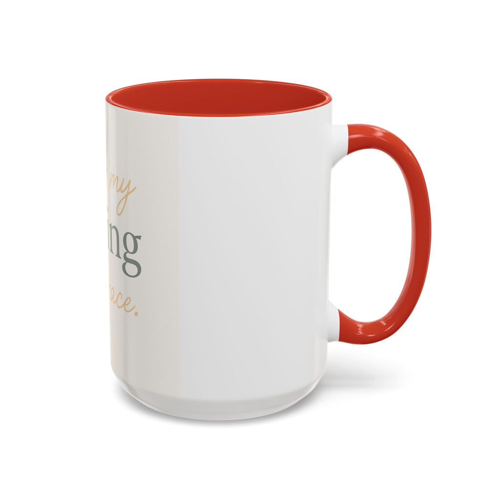 Mug - Healing with Grace Accent Coffee Mug, Inspirational Self-Care Tea Mug