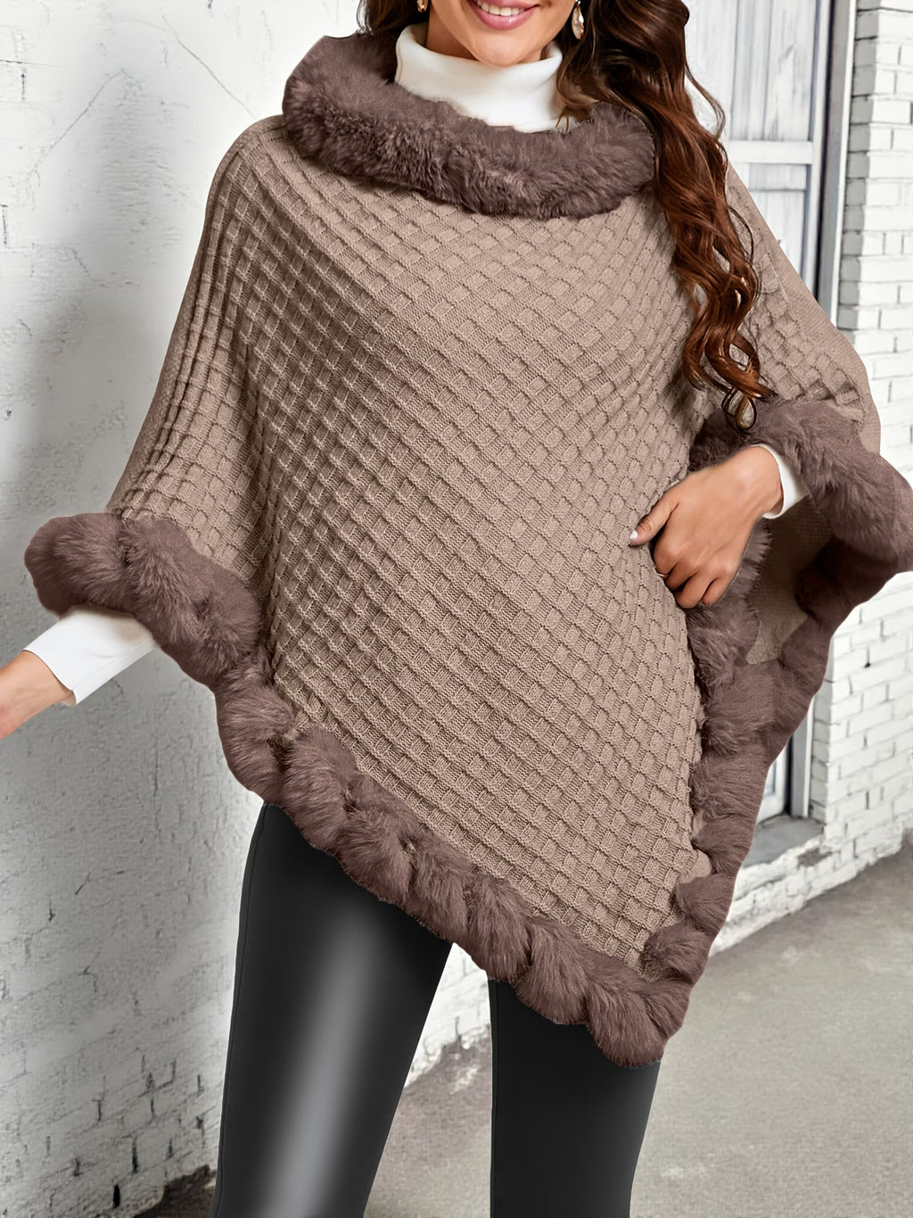 Elegant Special Edition “Pure Body Bust” Waffle Shawl Pullover