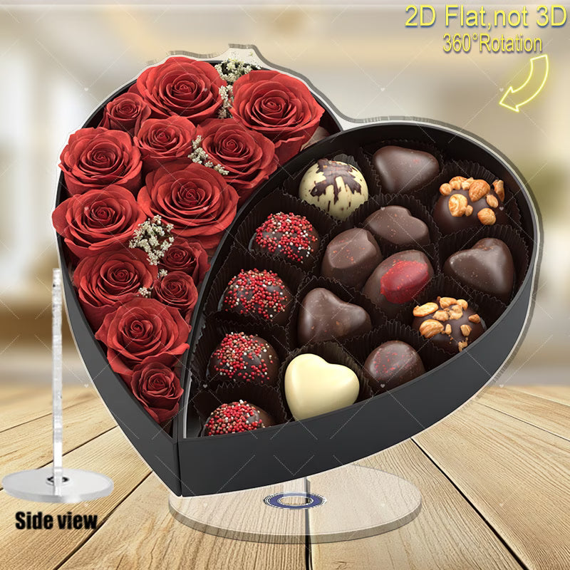 2D Rotating Heart-Shaped Gift Box