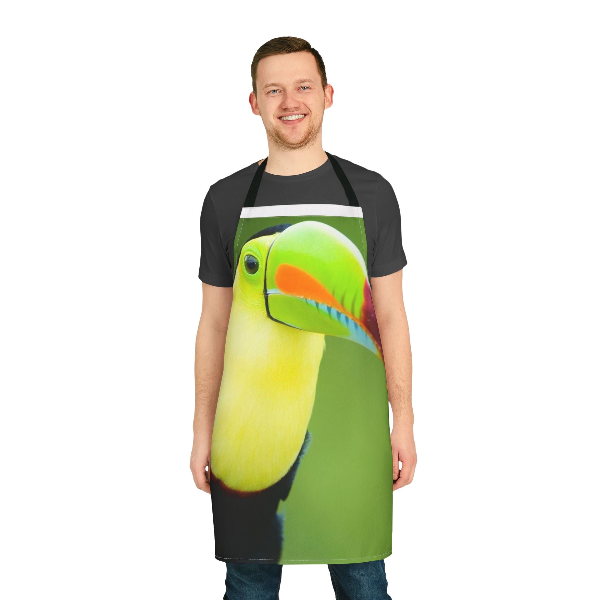 Apron Tropical Bird Colorful Kitchen Attire Chef Gift BBQ Essential Gardening Accessory Animal Lover