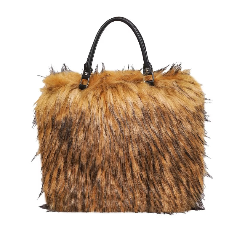 Ultra‑Soft Faux Fur Plush Handbag – Luxury Tote & Shoulder Bag | Cozy, Stylish & Versatile